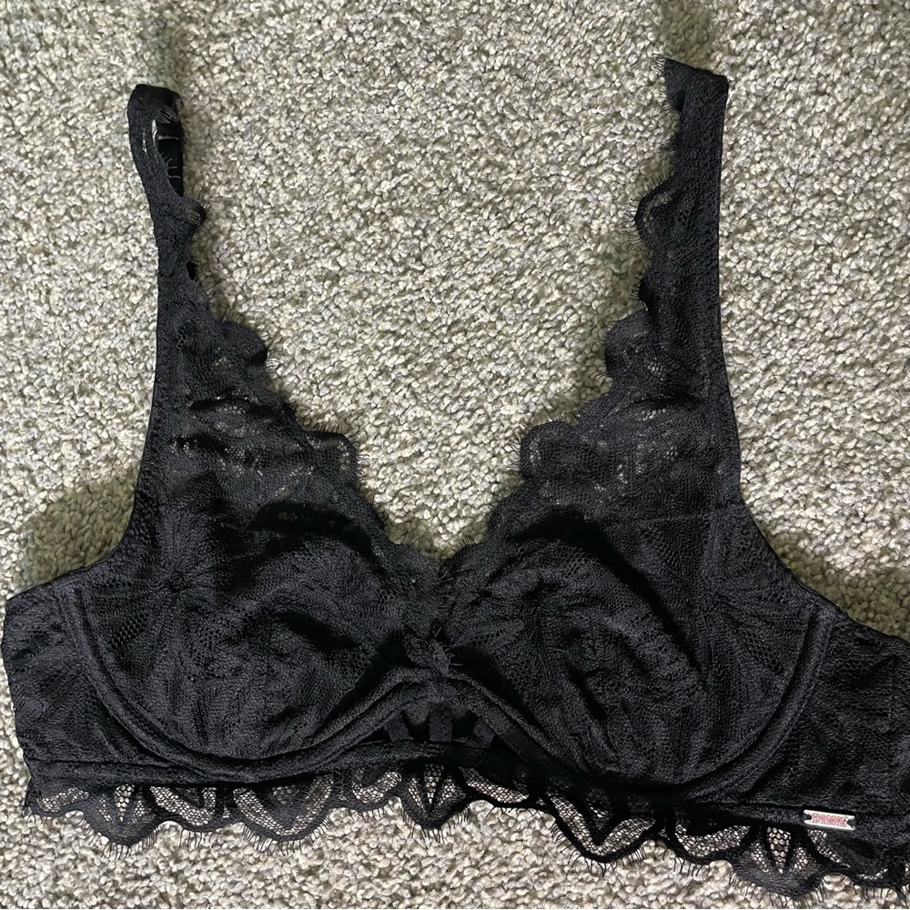 VICTORIA SECRET PINK black bralette size XS